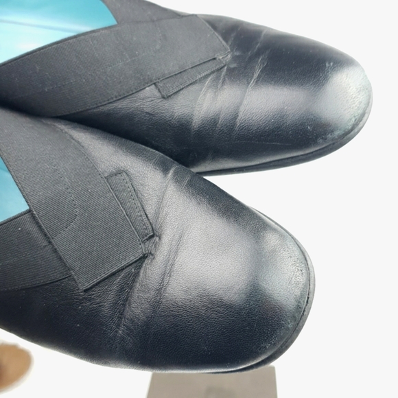 Thierry Rabotin Black soft leather size 42 elastic trim comfort office w… - Picture 9 of 16